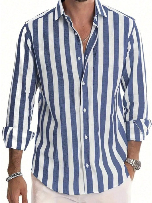 Camisa slim  fit manga larga