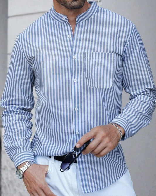 Camisa slim  fit manga larga